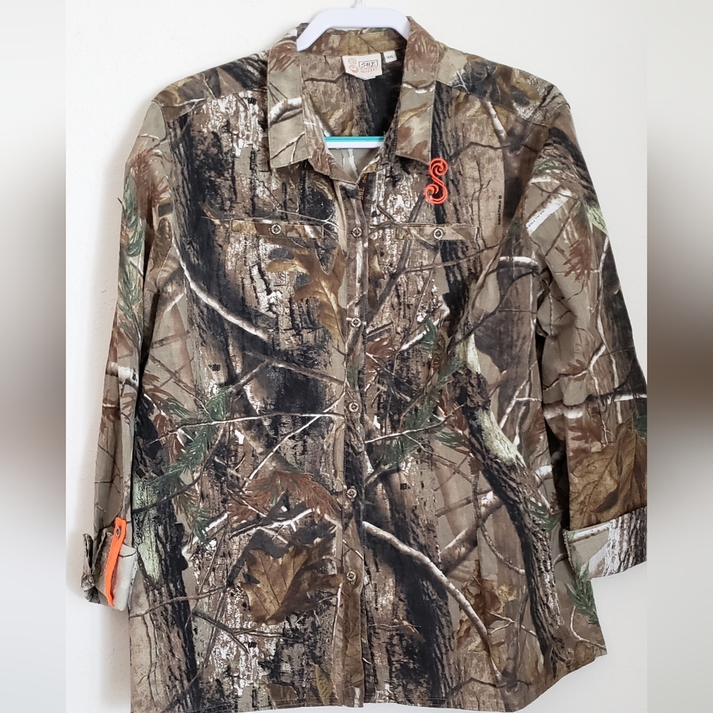 She Outdoor Apparel Camo Long-sleeved shirt women's size XXL